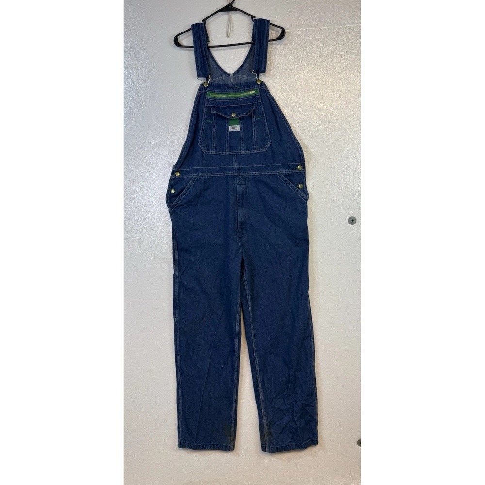 Liberty‎ Bib Overalls Men's 40x32 Blue Denim Jean Work Carpenter Farm Grunge